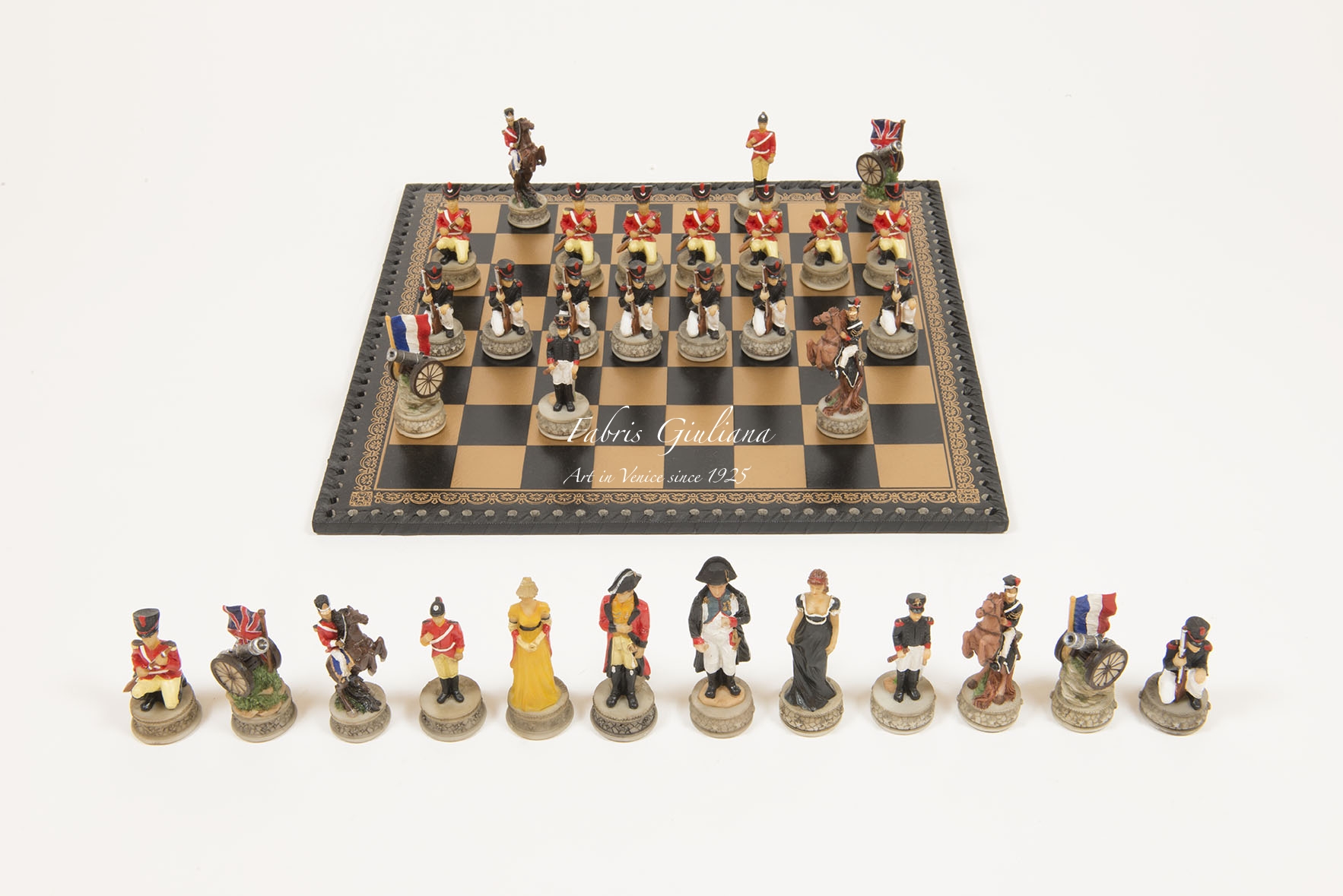 Jogo Xadrez Batalha de Waterloo, Napoleão, artesanal
